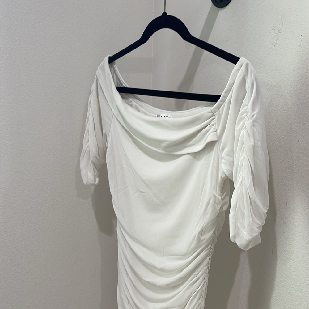 Venus ruched mesh bodycon dress - Picture 5 of 7